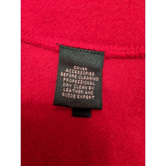 LAUREN RALPH LAUREN Red Jacket Velour Shawl Collar Toggle Closure L - Picture 8 of 12